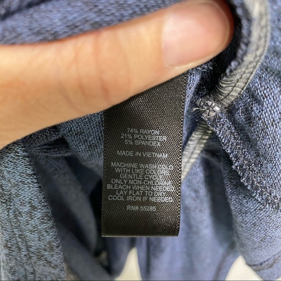 NWT-Express Blue Marl V neck Ruffle short Romper XS - Picture 5 of 7